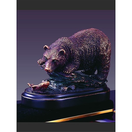 Dwellingdesigns F 5.5 x 3.5 in.Treasure of Nature Howling Bronze Bear Statue DW2619797